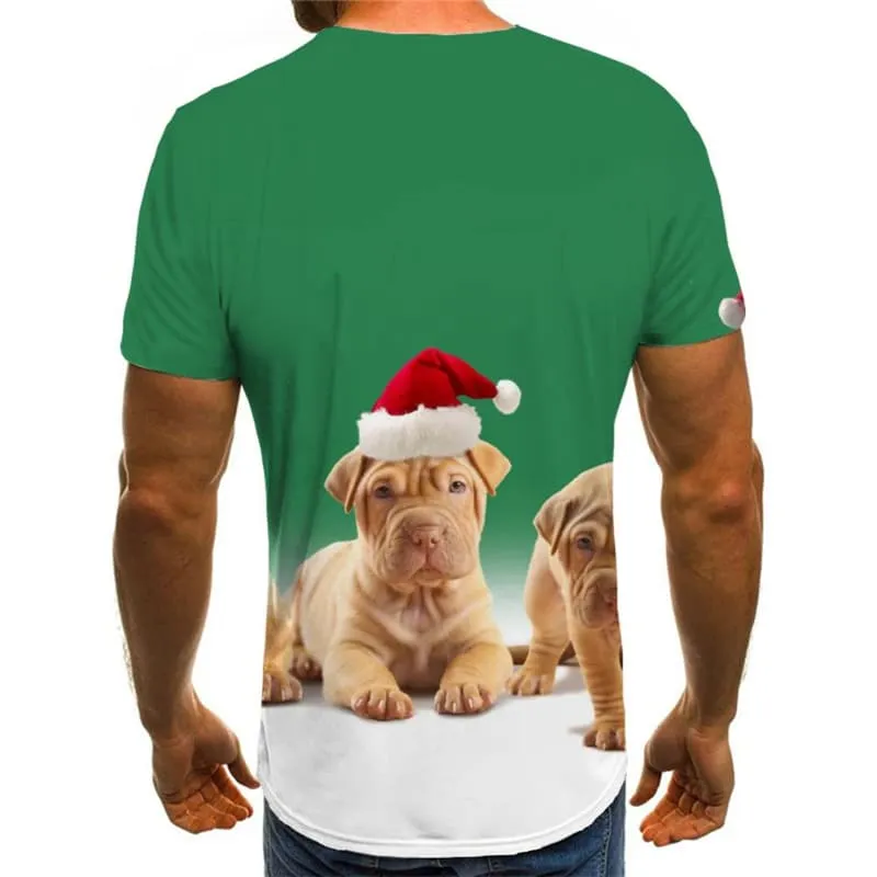 Animal T shirts Men Dog Tshirt Printed Lovely T-shirts 3d Christmas Tshirts Cool