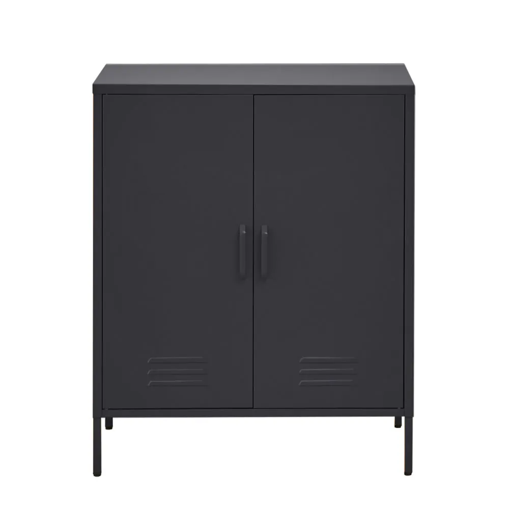 Ansel Buffet Sideboard Metal Cabinet - Charcoal