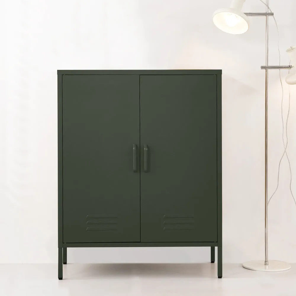 Ansel Buffet Sideboard Metal Cabinet - Green