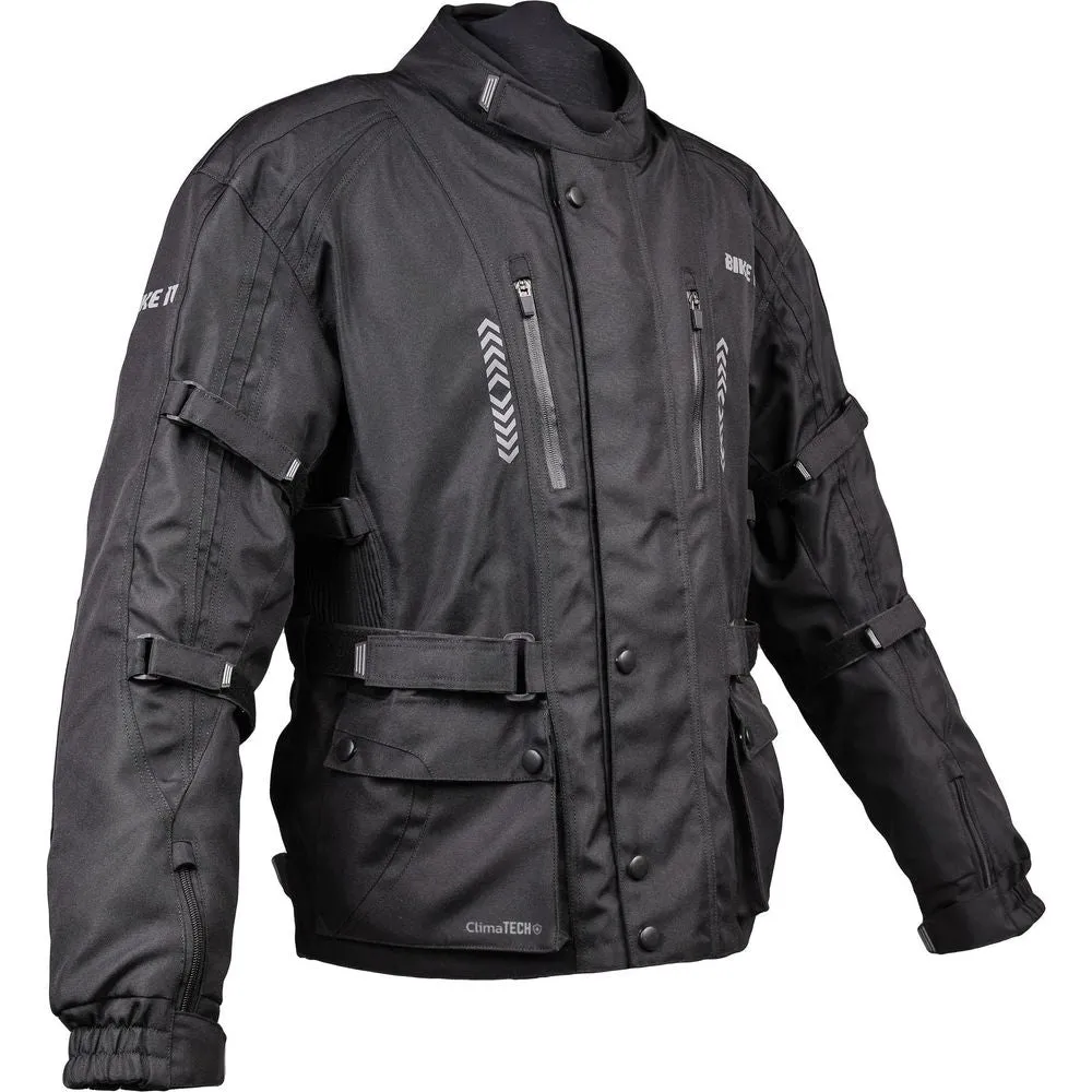 Bike It Triple Black Waterproof Adventure Jacket Black