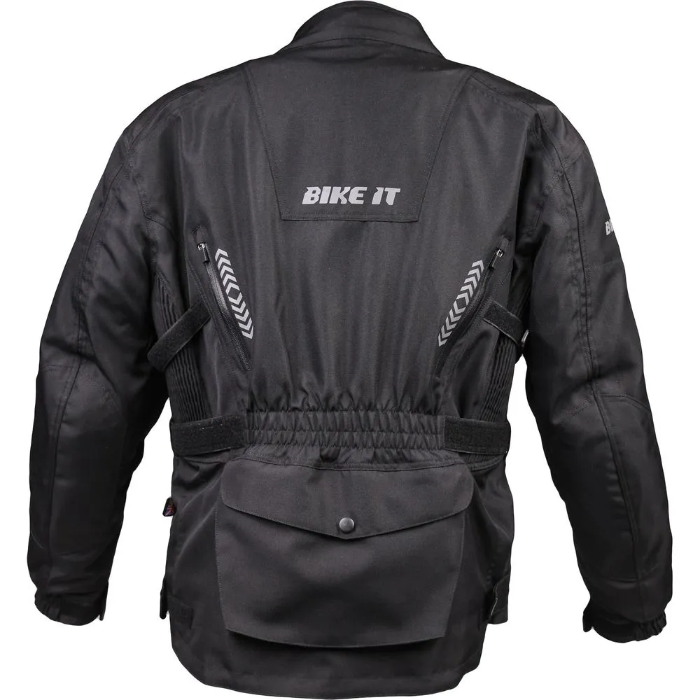 Bike It Triple Black Waterproof Adventure Jacket Black