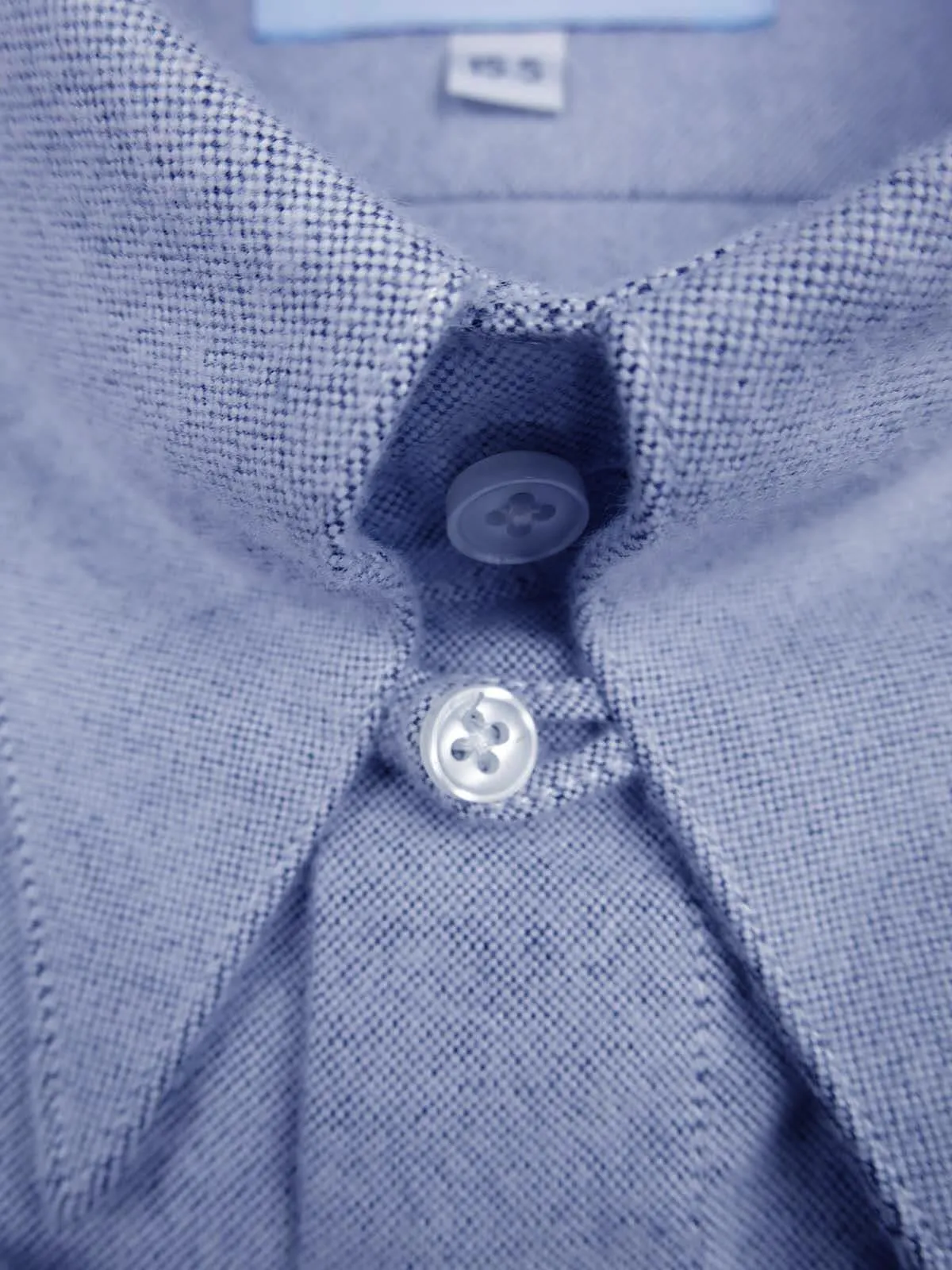 Blue Aspen Brushed Cotton Spearpoint Shirt with Tab Collar and French Cuff