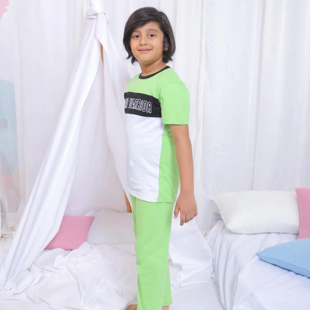 Boys Knitted Nightwear WKND Warrior - Green