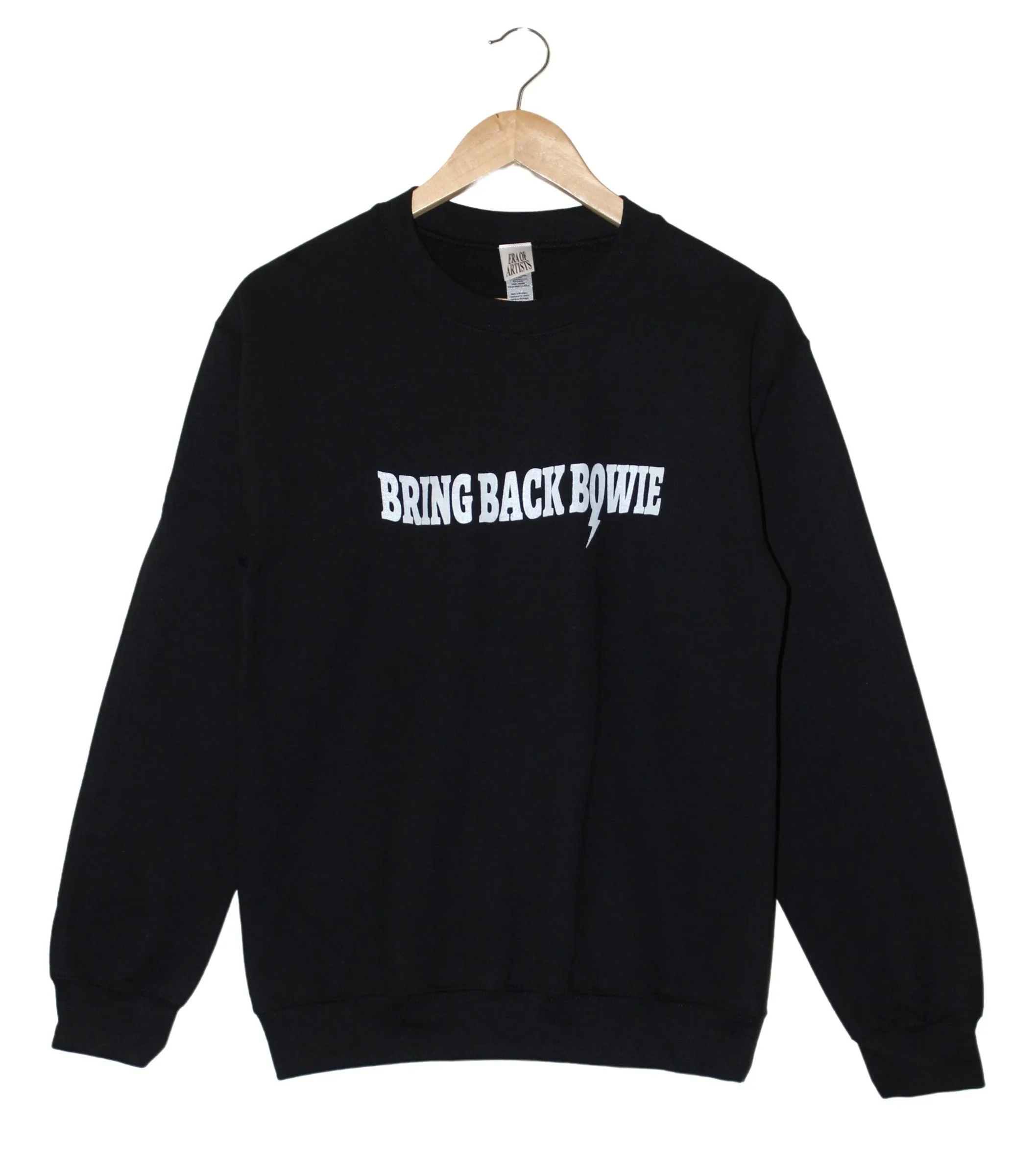 Bring Back Bowie Graphic Black Unisex Crewneck Sweatshirt - Choose Ink Color