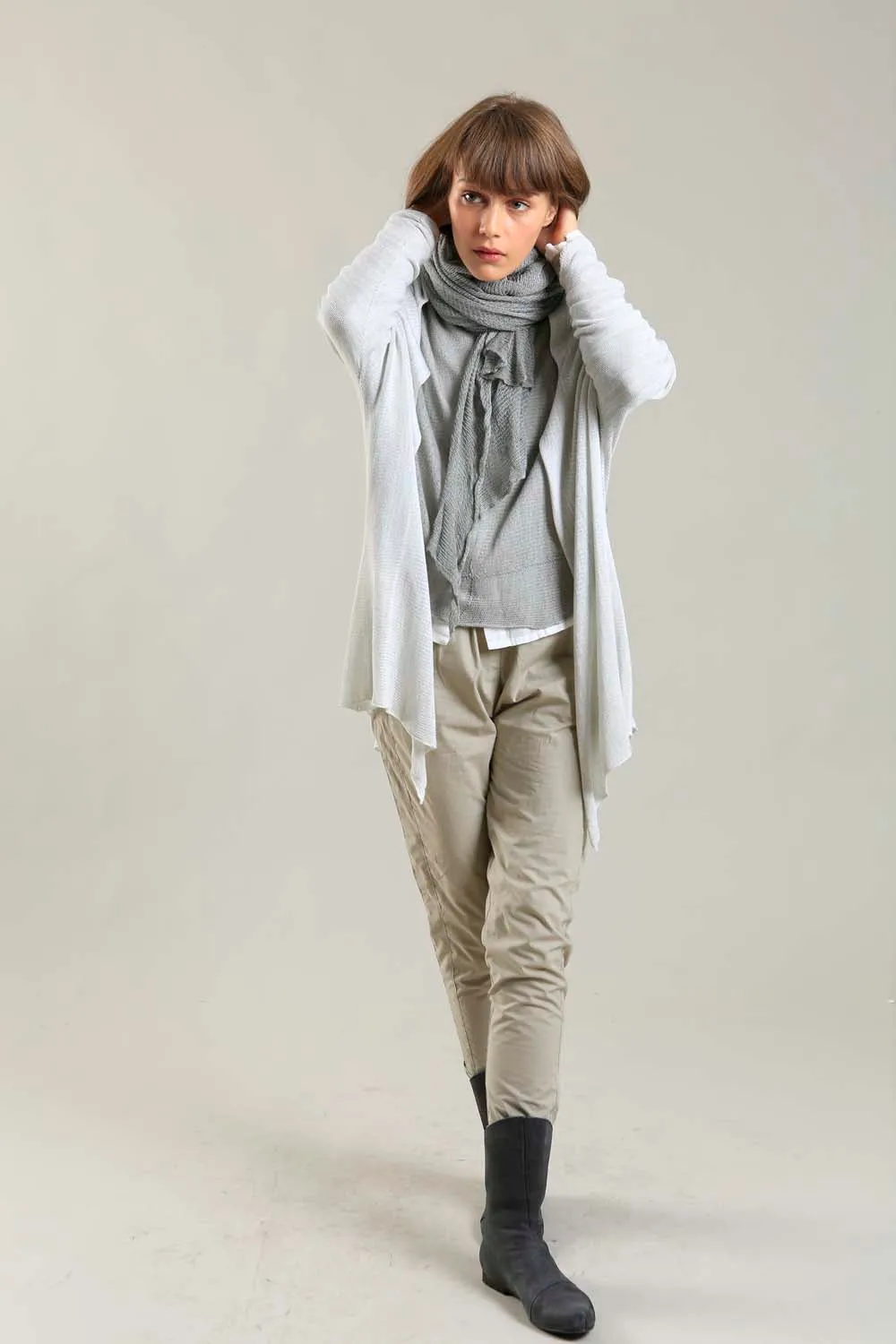 Broken White Meza Long Bamboo light Cardigan