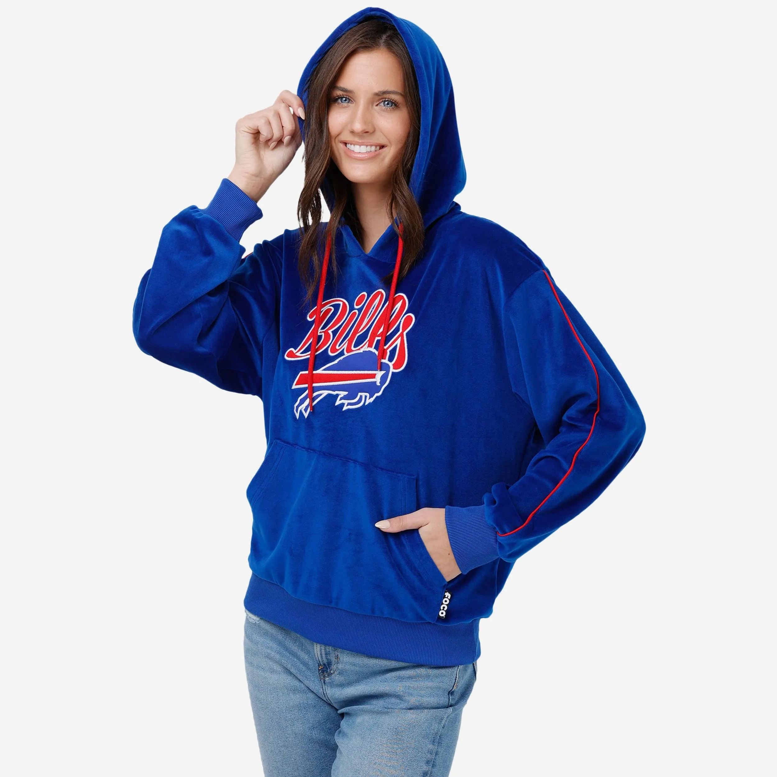 Buffalo Bills Womens Velour Hooded Sweatshirt