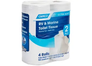 Camco RV Bathroom Toilet Tissue - 4 Rolls - 40274