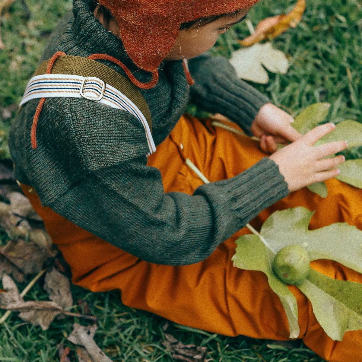 Charlie Sweater in Baby Alpaca - Light Peacock (3-6y)