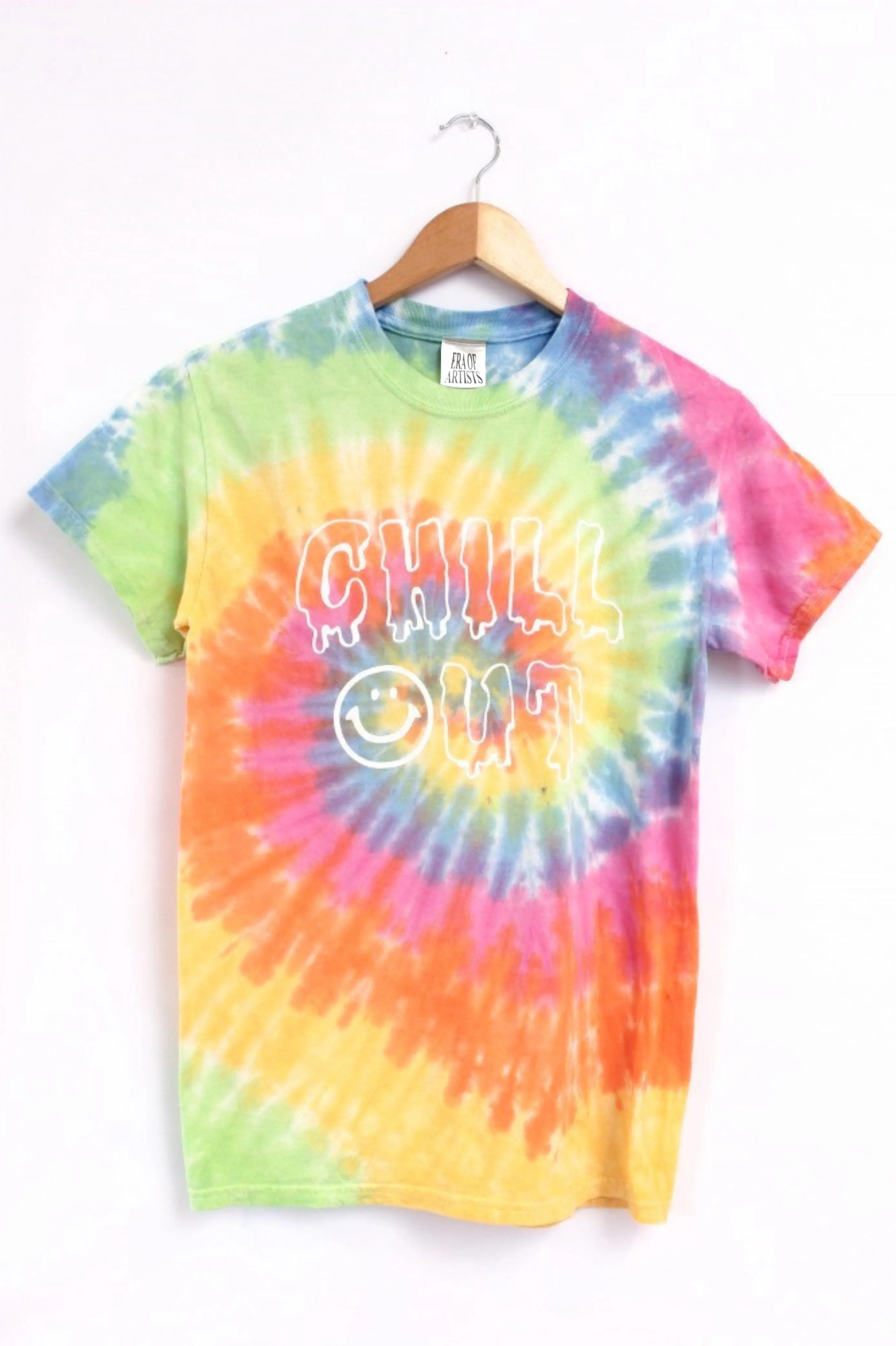 Chill Out Pastel Tie-Dye Graphic Unisex Tee