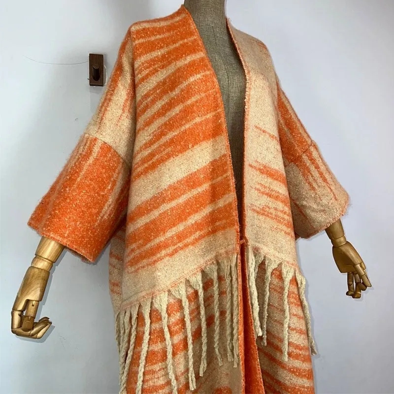 Citrus Sunset Wool Kimono