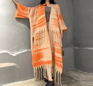 Citrus Sunset Wool Kimono