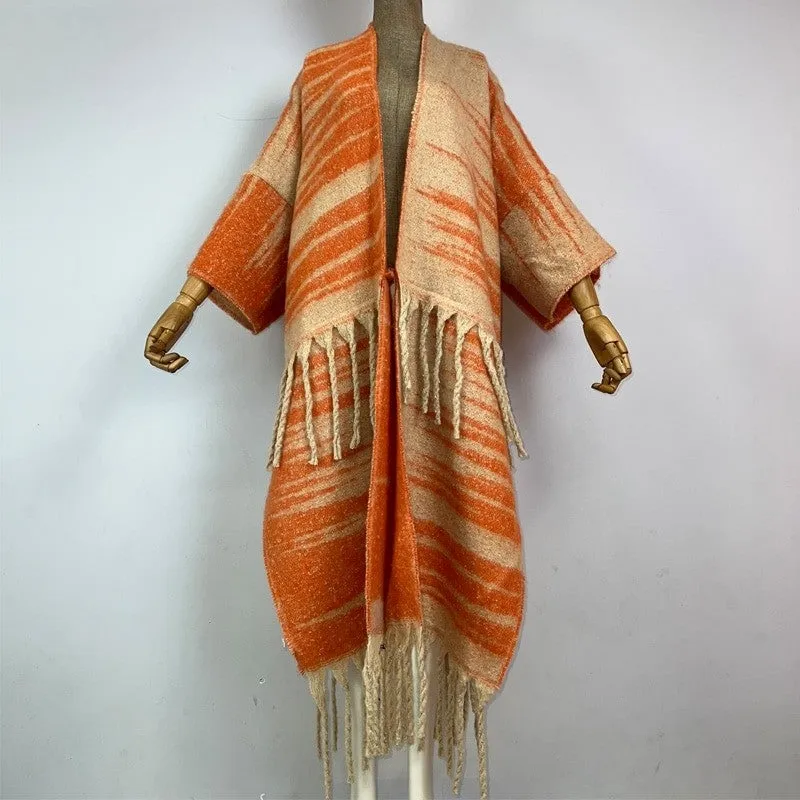 Citrus Sunset Wool Kimono