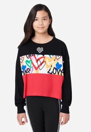 Color Block Crop Sweatshirt