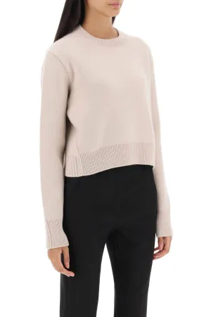 cropped wool and cashmere sweater