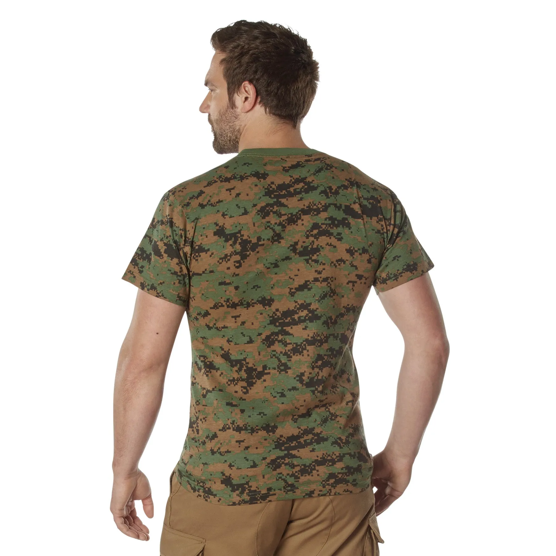 Digital Camo Cotton T-Shirts