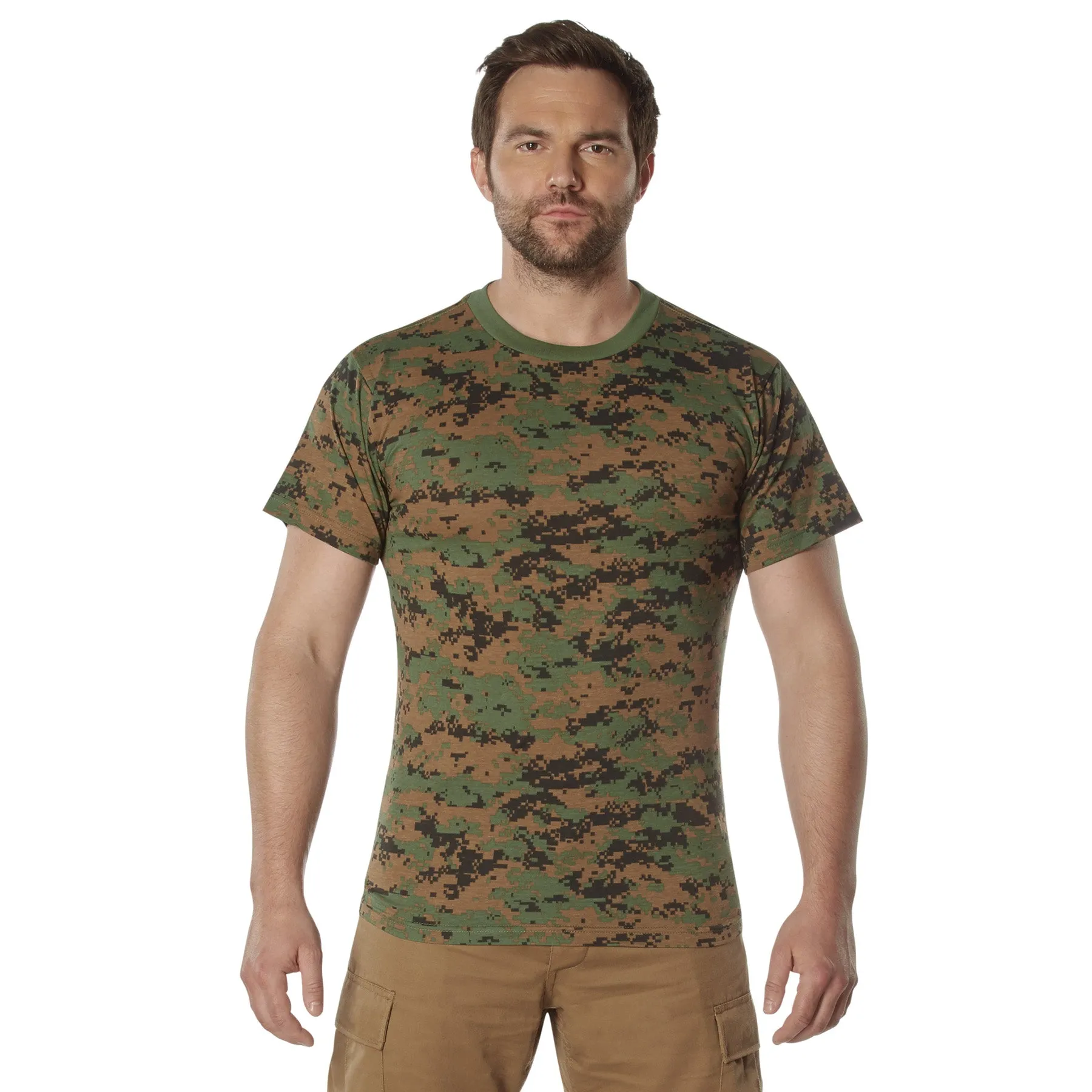 Digital Camo Cotton T-Shirts