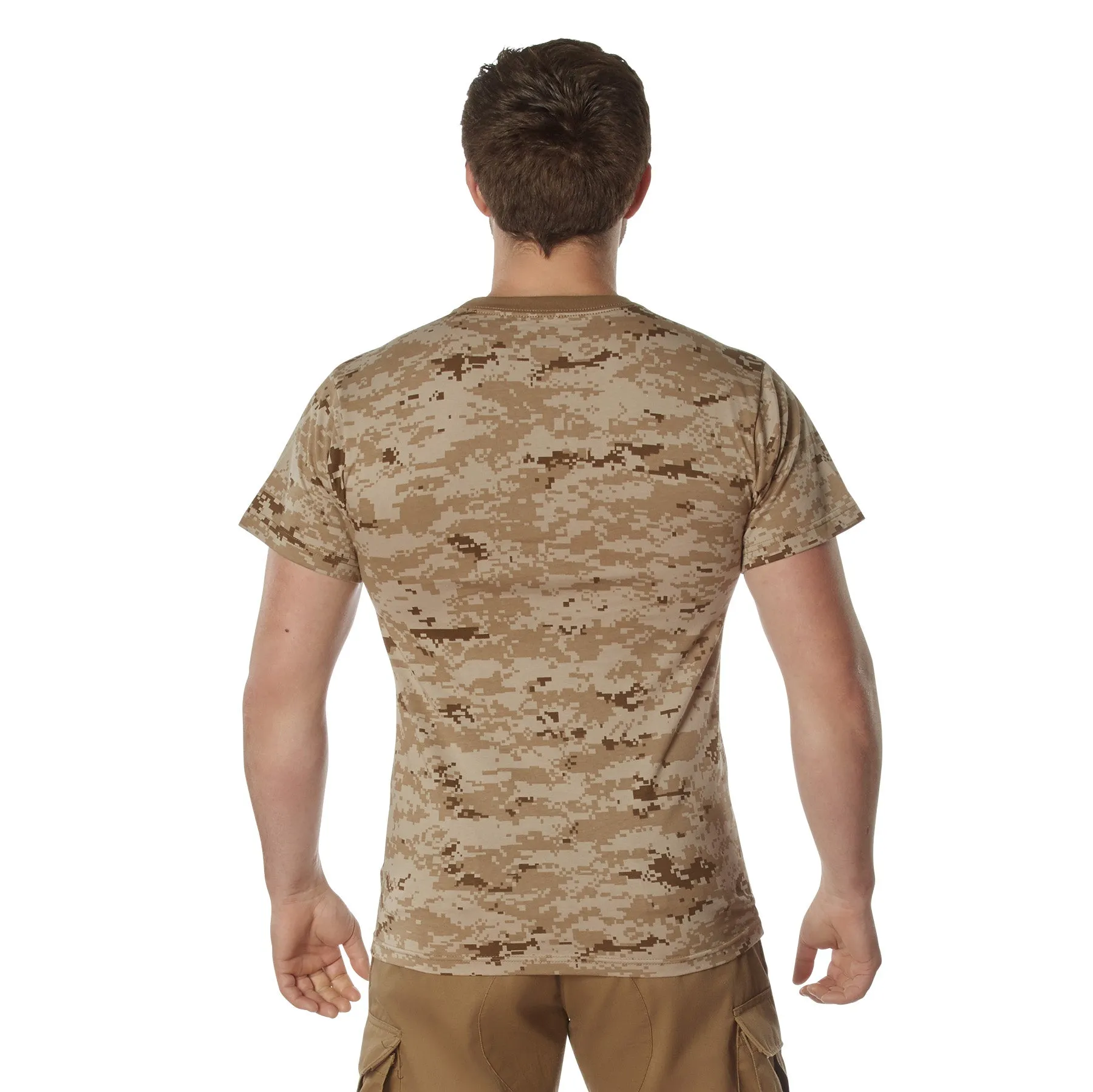 Digital Camo Cotton T-Shirts