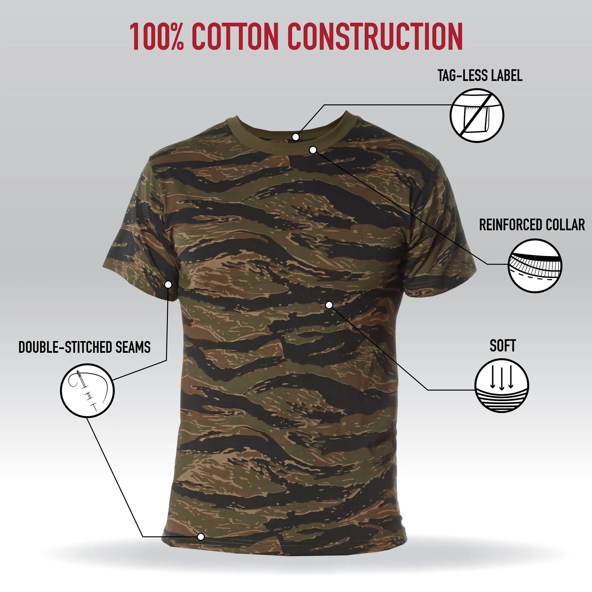 Digital Camo Cotton T-Shirts