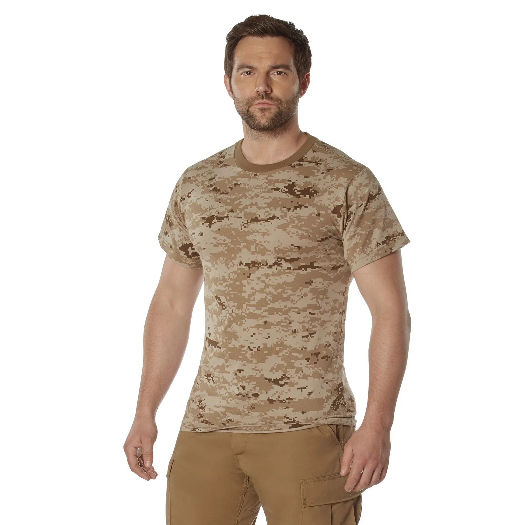 Digital Camo Cotton T-Shirts