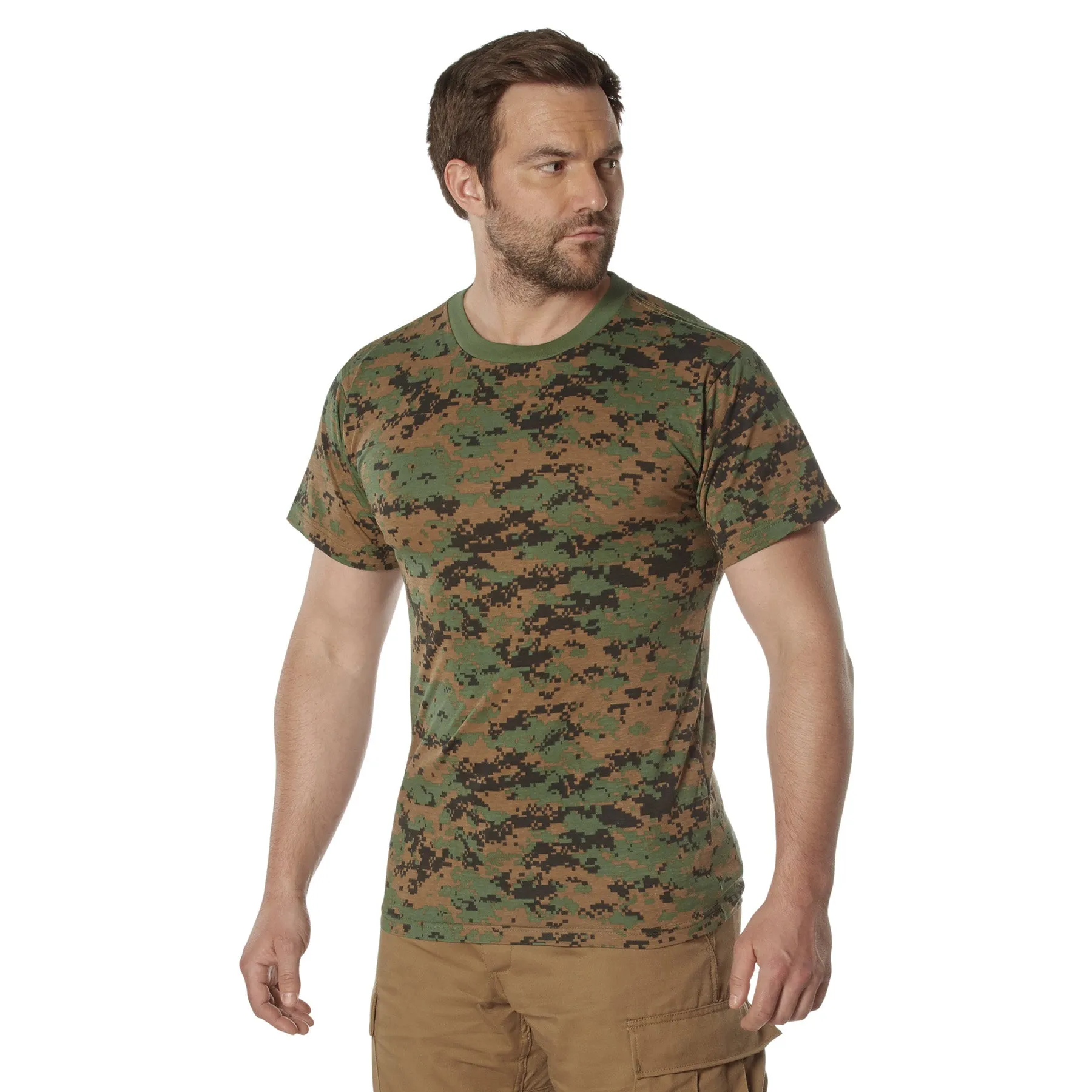 Digital Camo Cotton T-Shirts