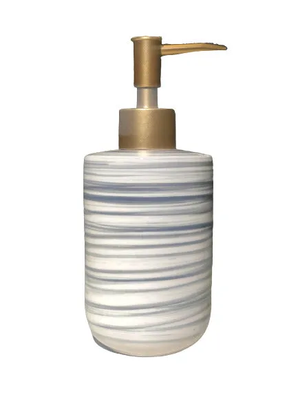 FabSeasons White Ceramic Soap Dispenser, 350ML