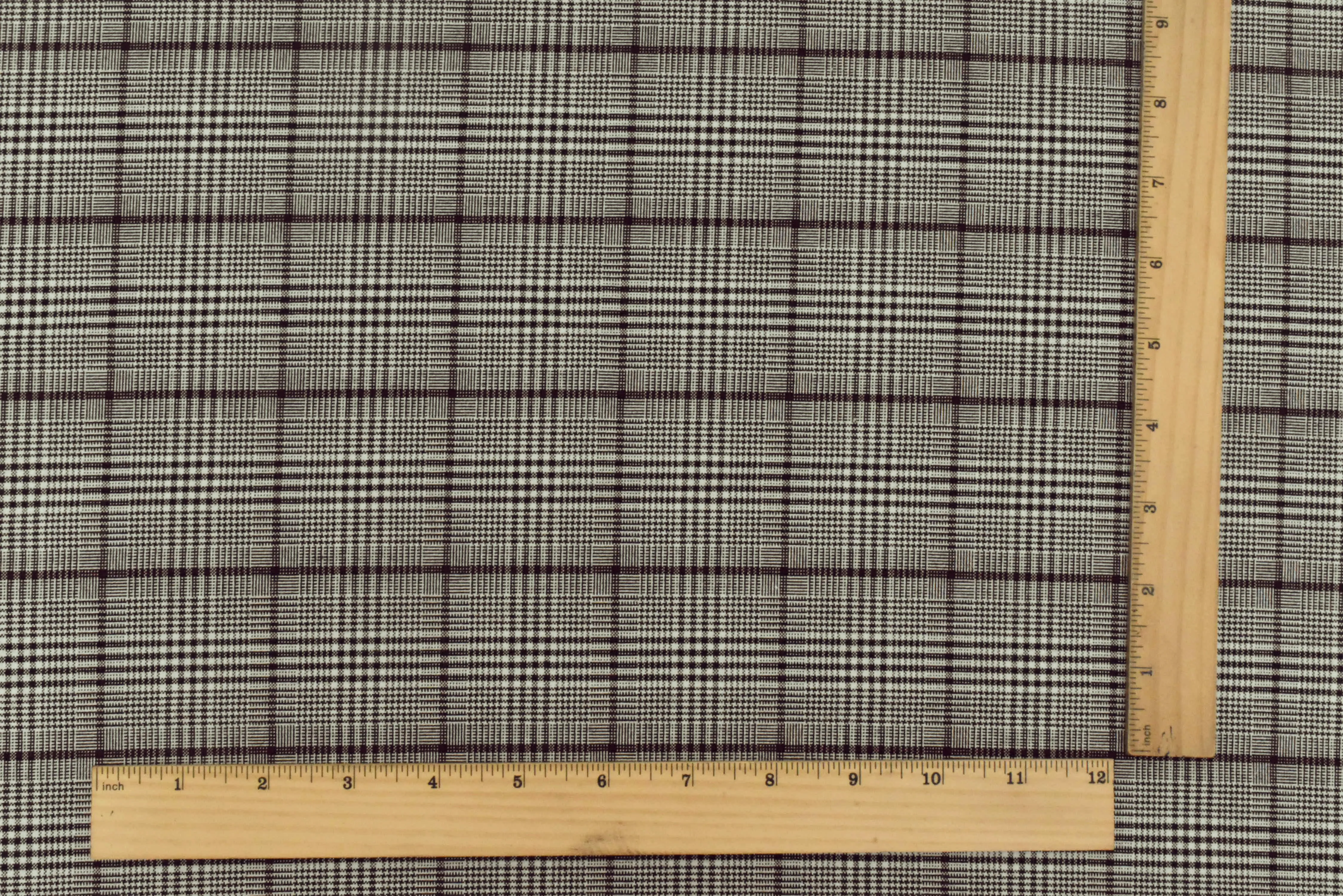 Faded Beige-Multi Famous Designer Glen Plaid Poly-Cotton Woven Fabric