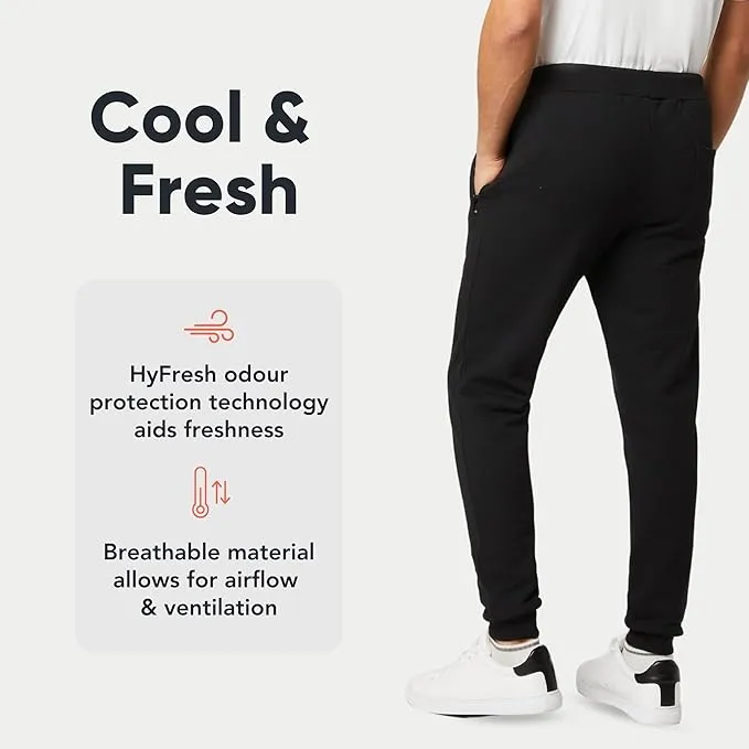 FM London Slim Fit Joggers for Men - Mens Joggers with Zip Pockets Ideal for Every Day Wear and Sports - Comfortable, Soft Jogging Bottoms