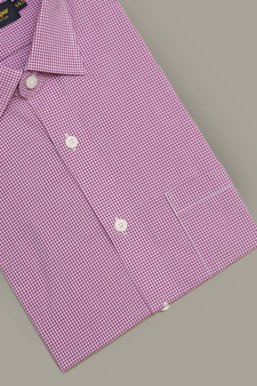 Formal Shirt - Supernova Pink Checks