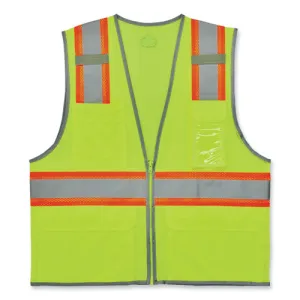 Glowear 8246z-s Single Size Class 2 Two-tone Mesh Vest, Polyester, 4x-large, Lime, Ships In 1-3 Business Days