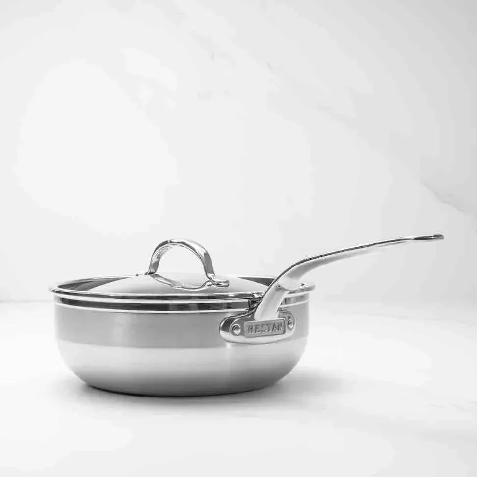 Hestan ProBond Professional Clad Stainless Steel TITUM™ Nonstick Essential Pan 3.5 Qt/ 24 cm - Made in Italy - 31647