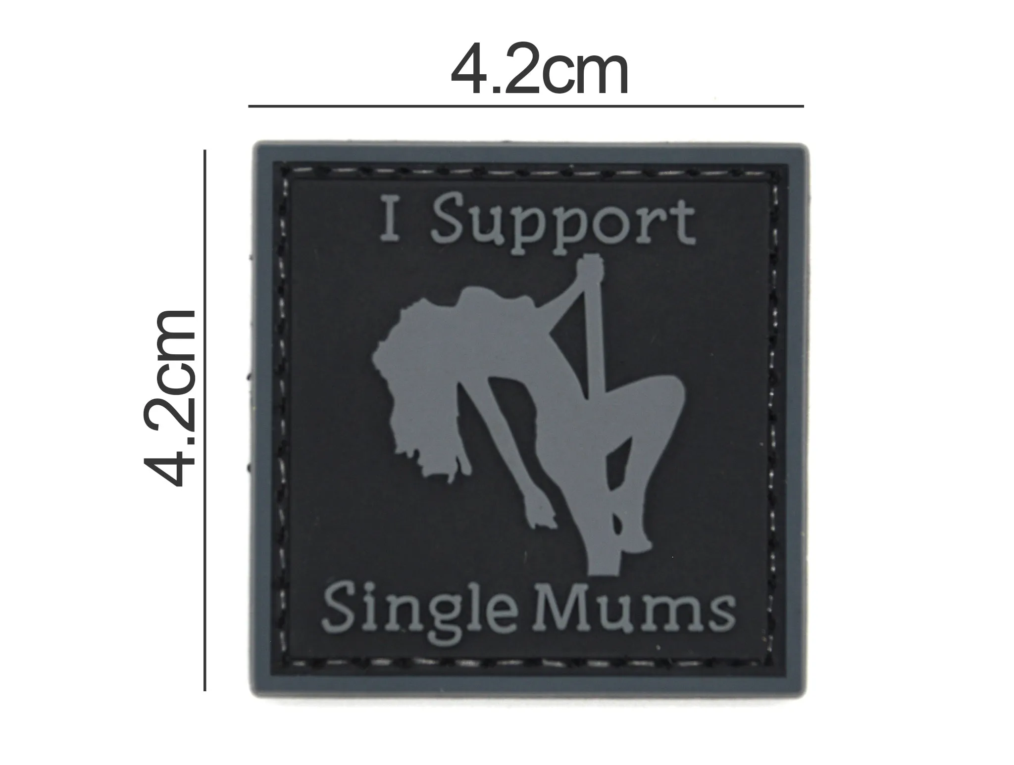 I Support Single Mums Patch Black