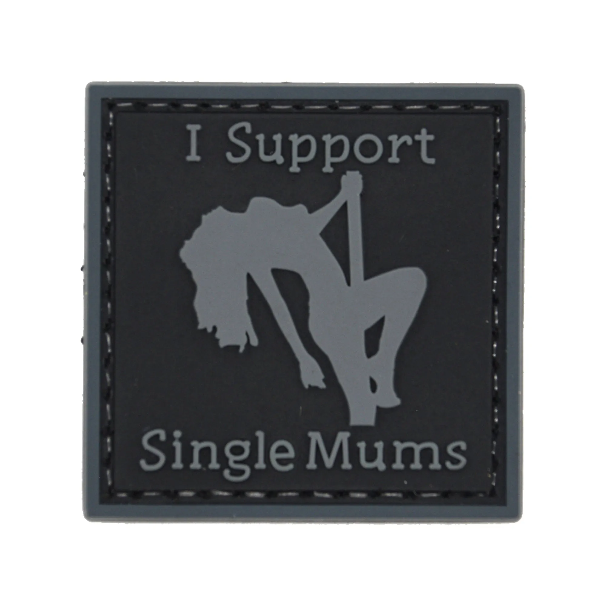 I Support Single Mums Patch Black