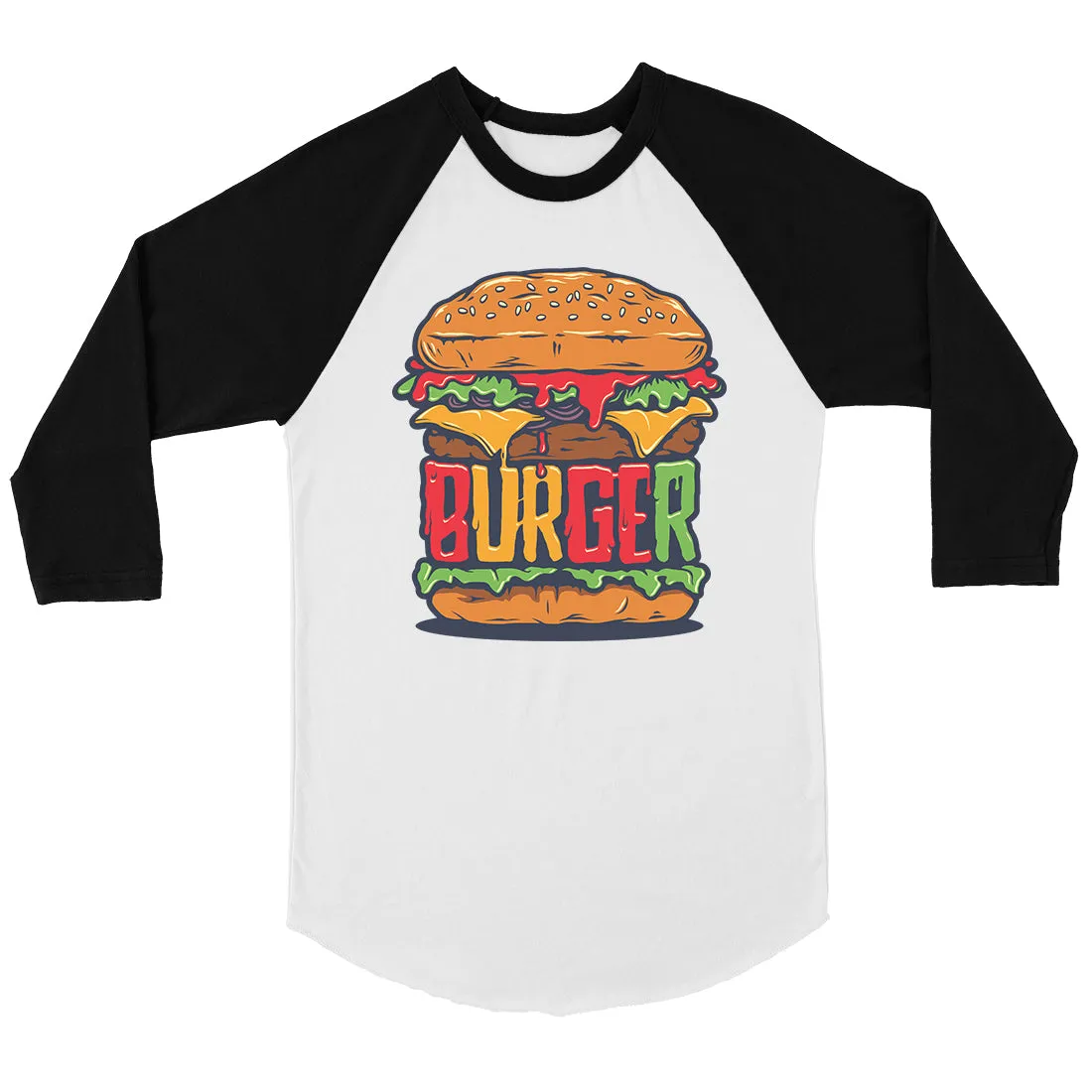 Juicy Burger Mens Baseball Shirt