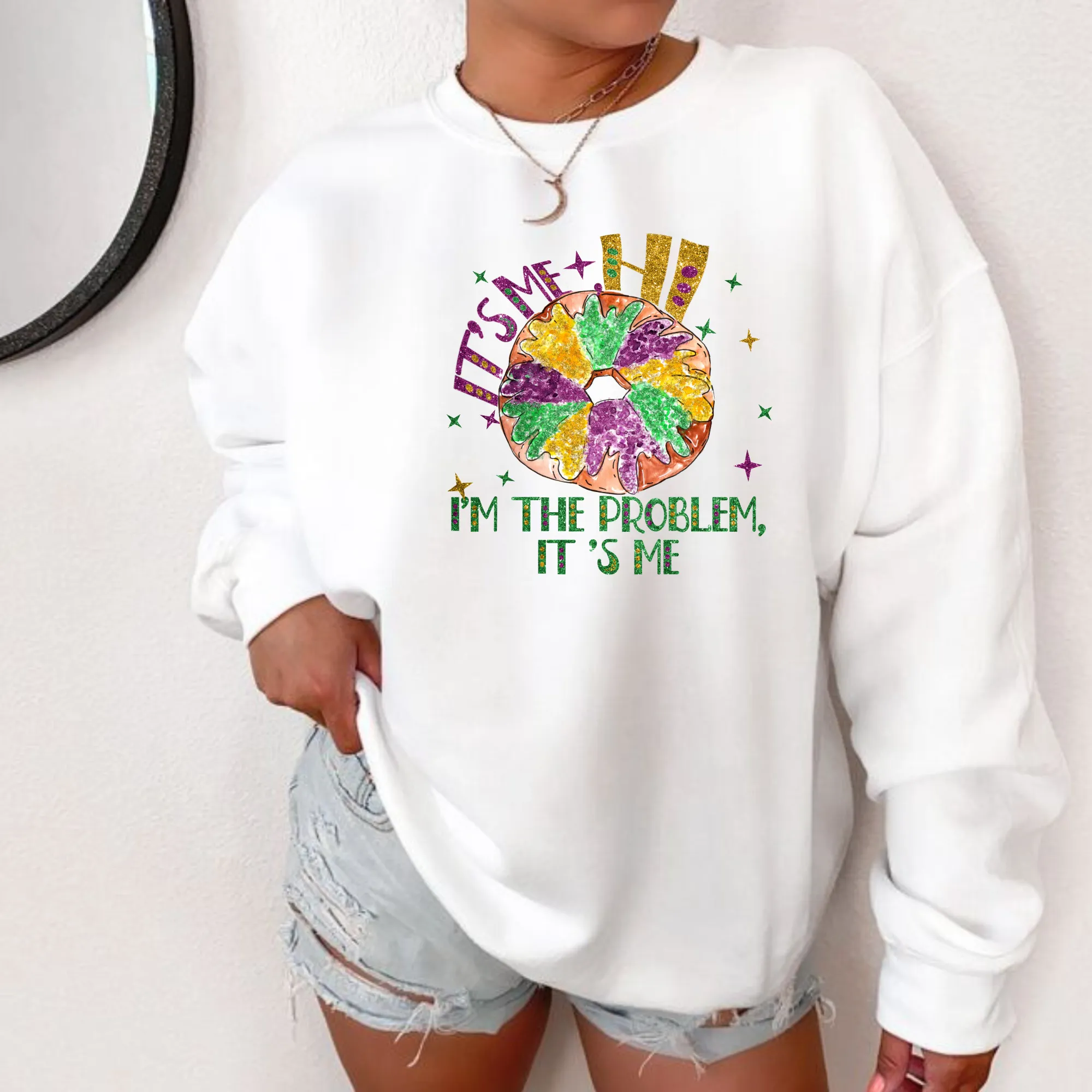 King Cake Mardi Gras Sweatshirt