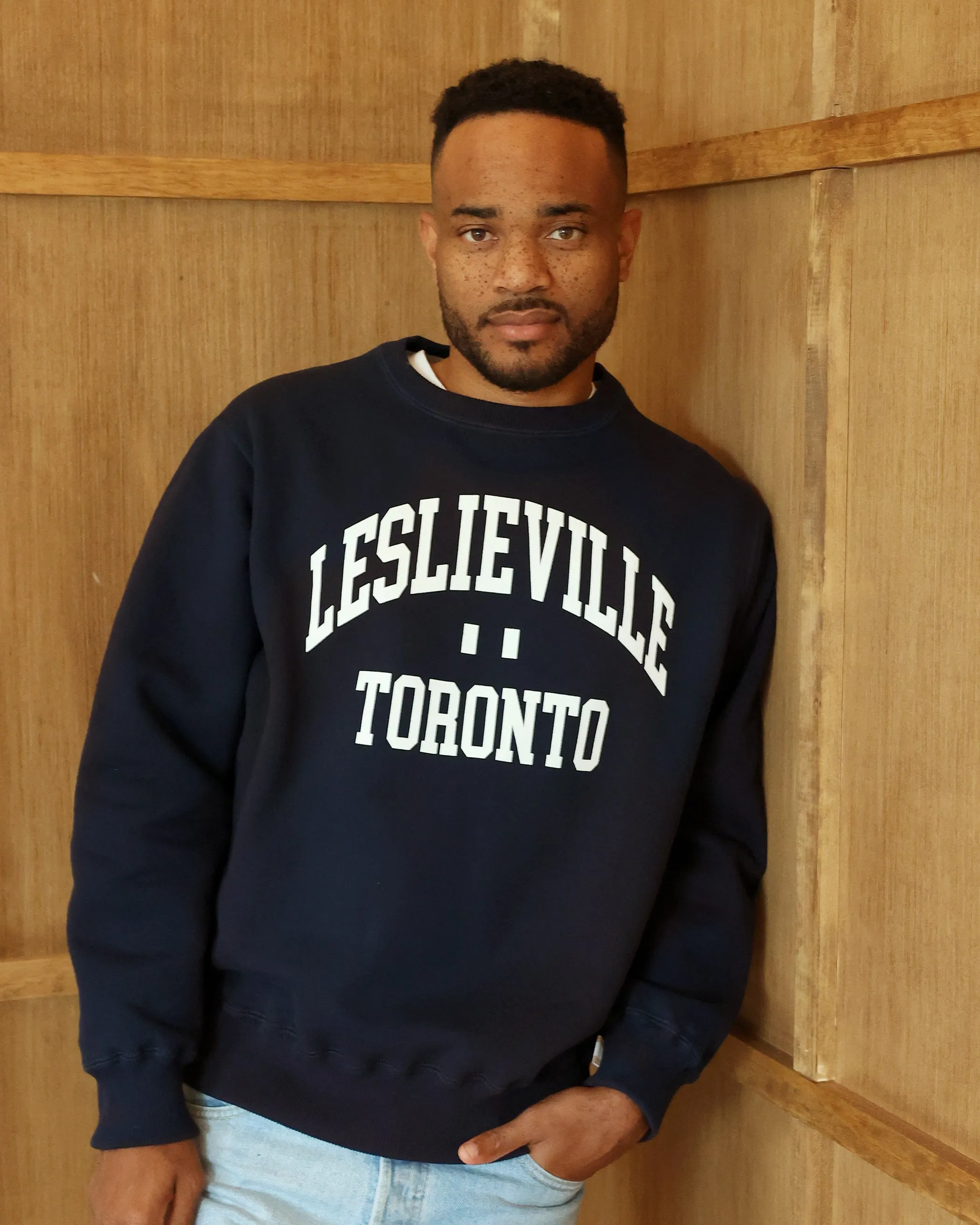 Leslieville Fleece Sweatshirt Navy - Unisex