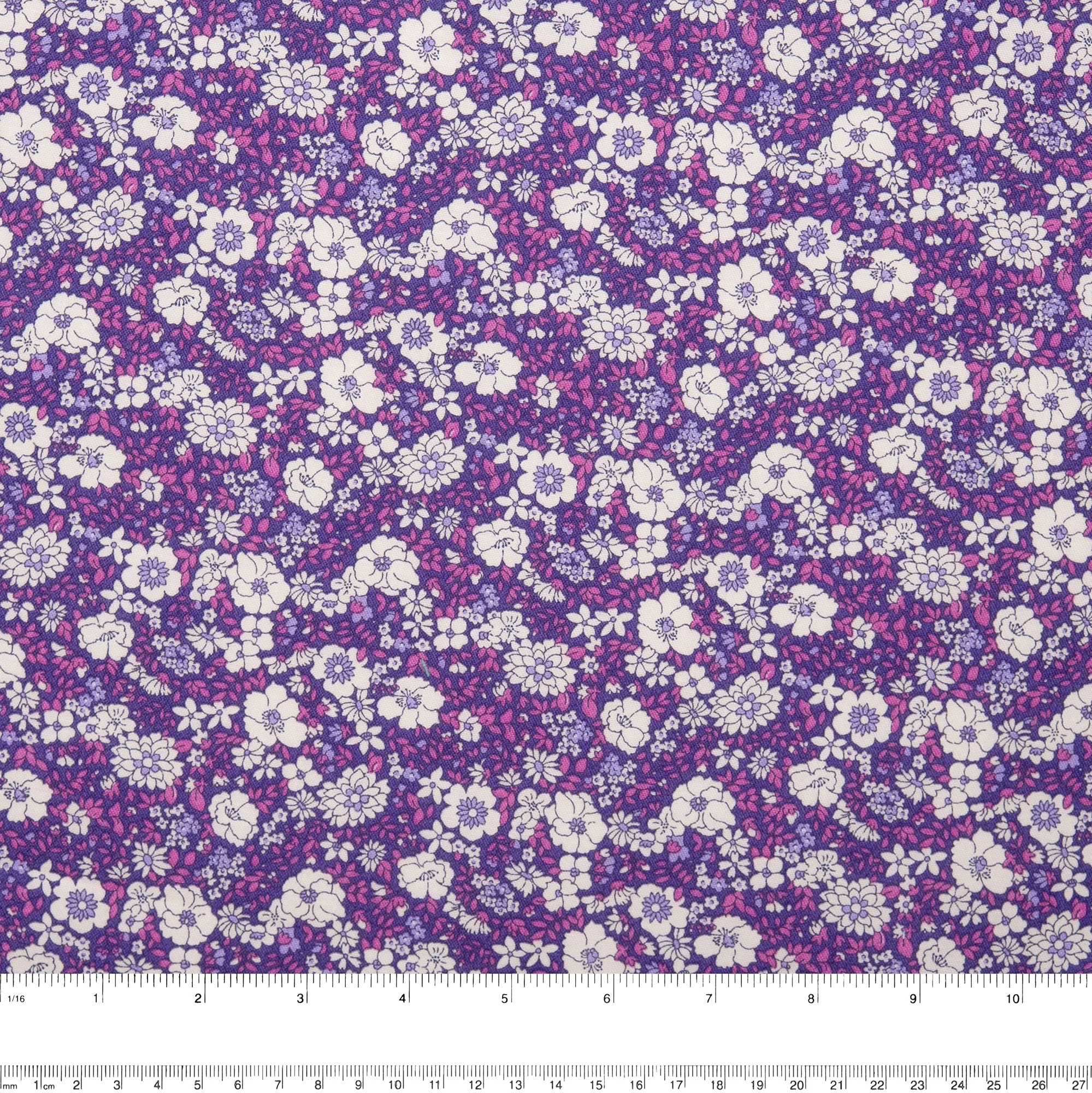 LIBERTY of PARIS Printed Cotton - Bouquet - Grape