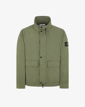 Micro Twill Hooded Jacket Musk Green