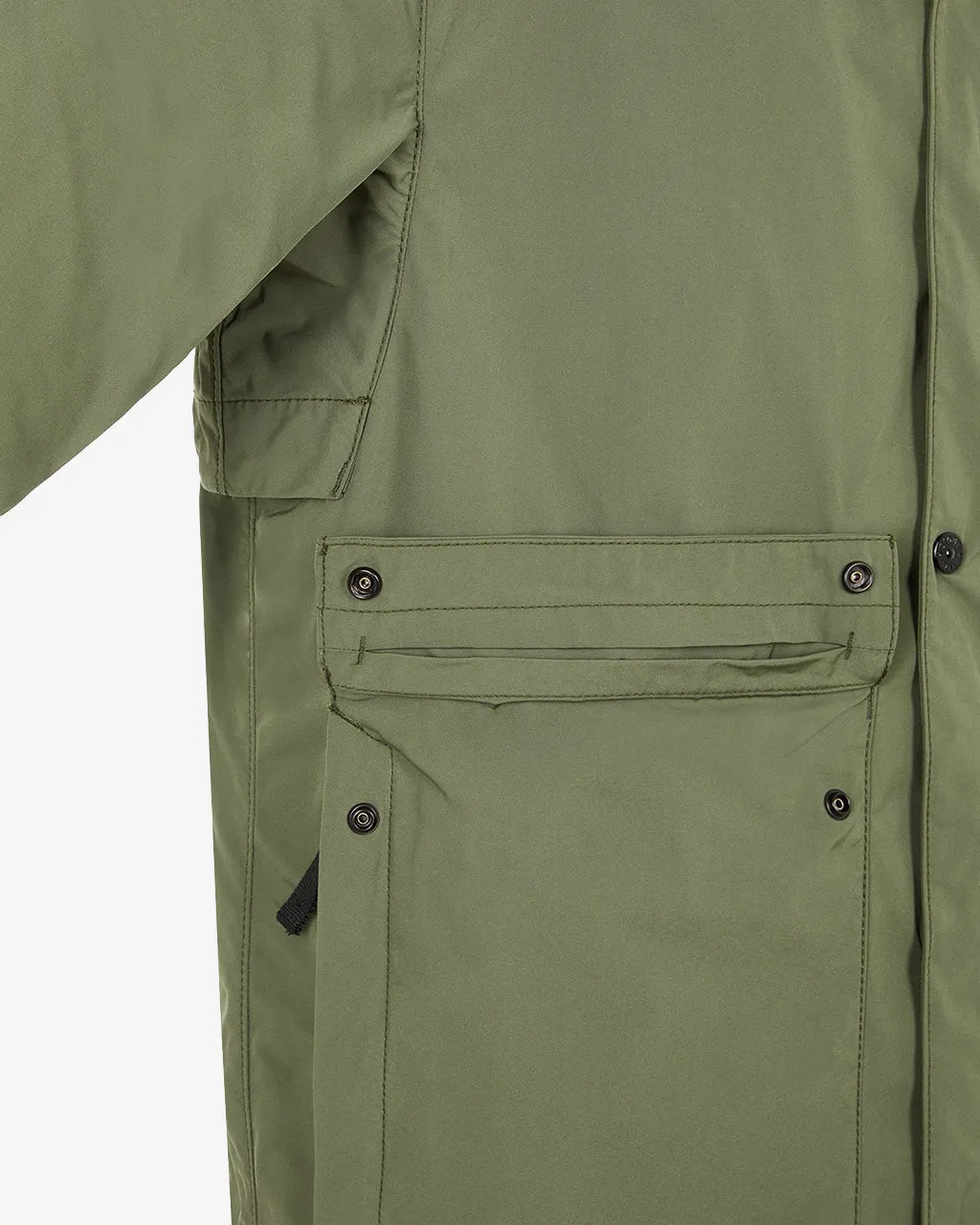 Micro Twill Hooded Jacket Musk Green