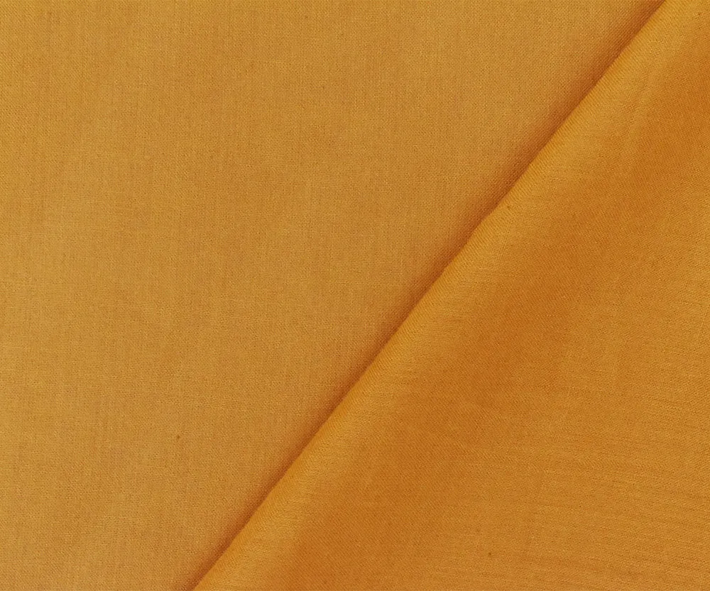 Mustard Yellow Rayon Challis Solid Woven Fabric