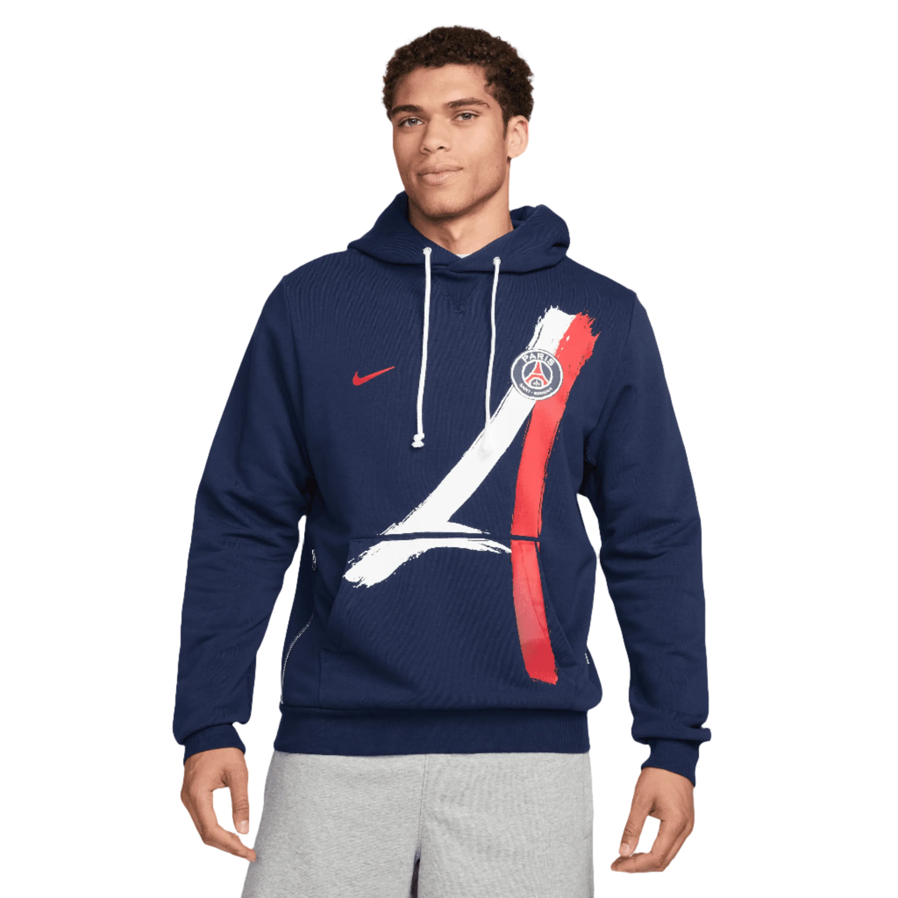 Nike Men's Paris Saint-Germain Dri-FIT Soccer Pullover Hoodie - Navy