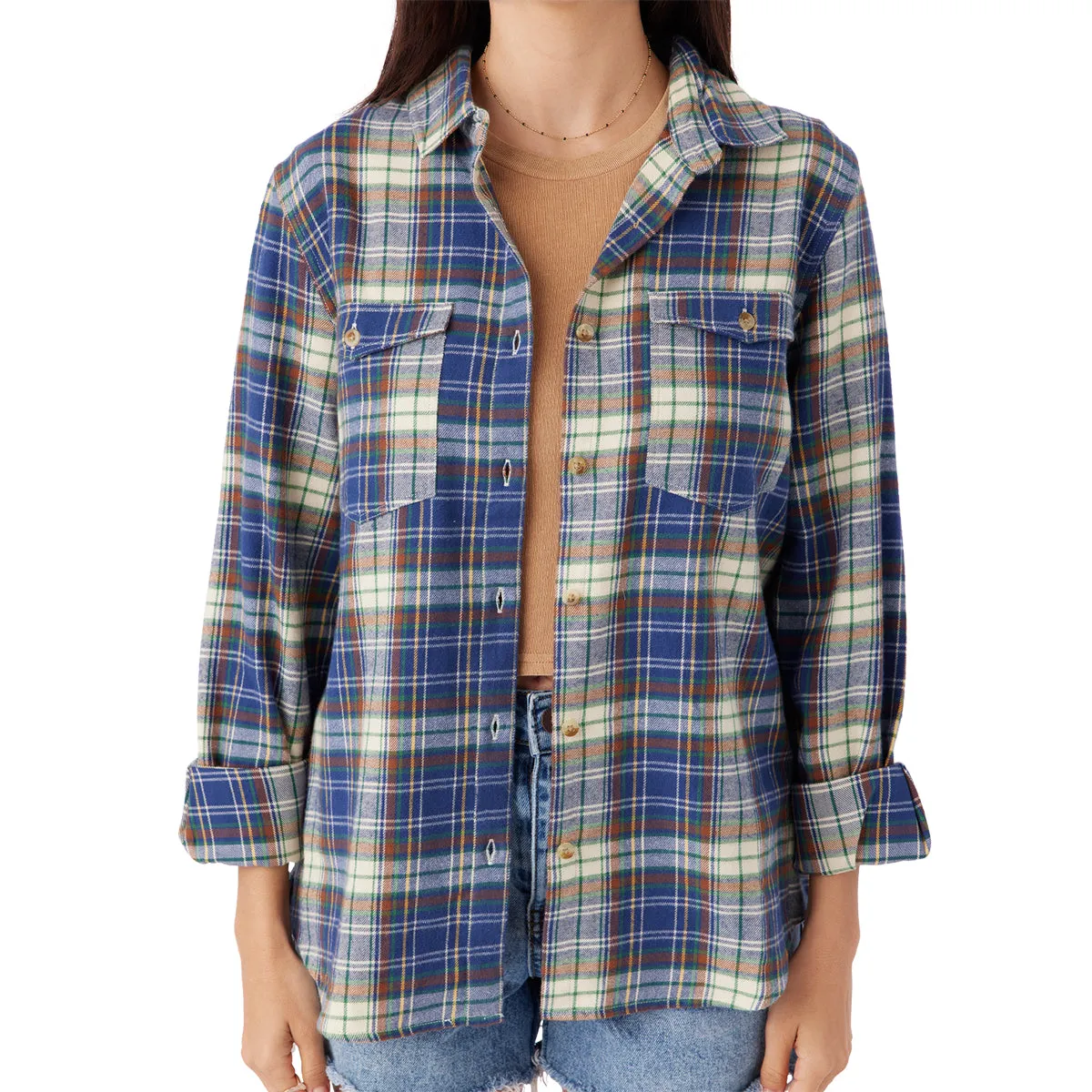 O'Neill Women's Nash Long Sleeve Button-Up Flannel Shirt