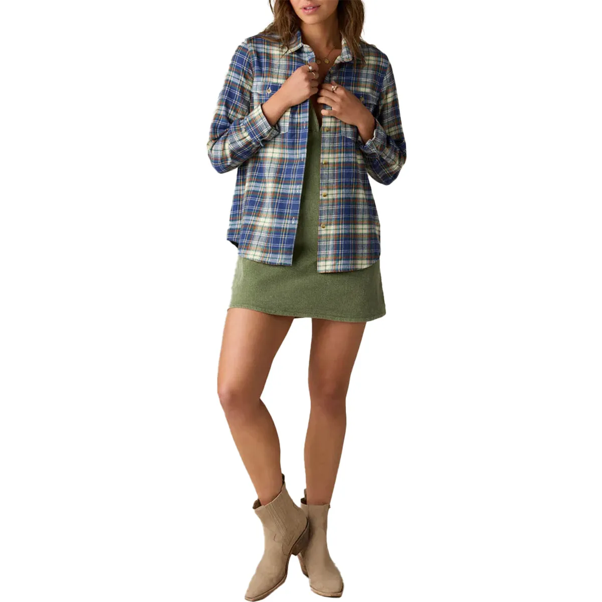 O'Neill Women's Nash Long Sleeve Button-Up Flannel Shirt