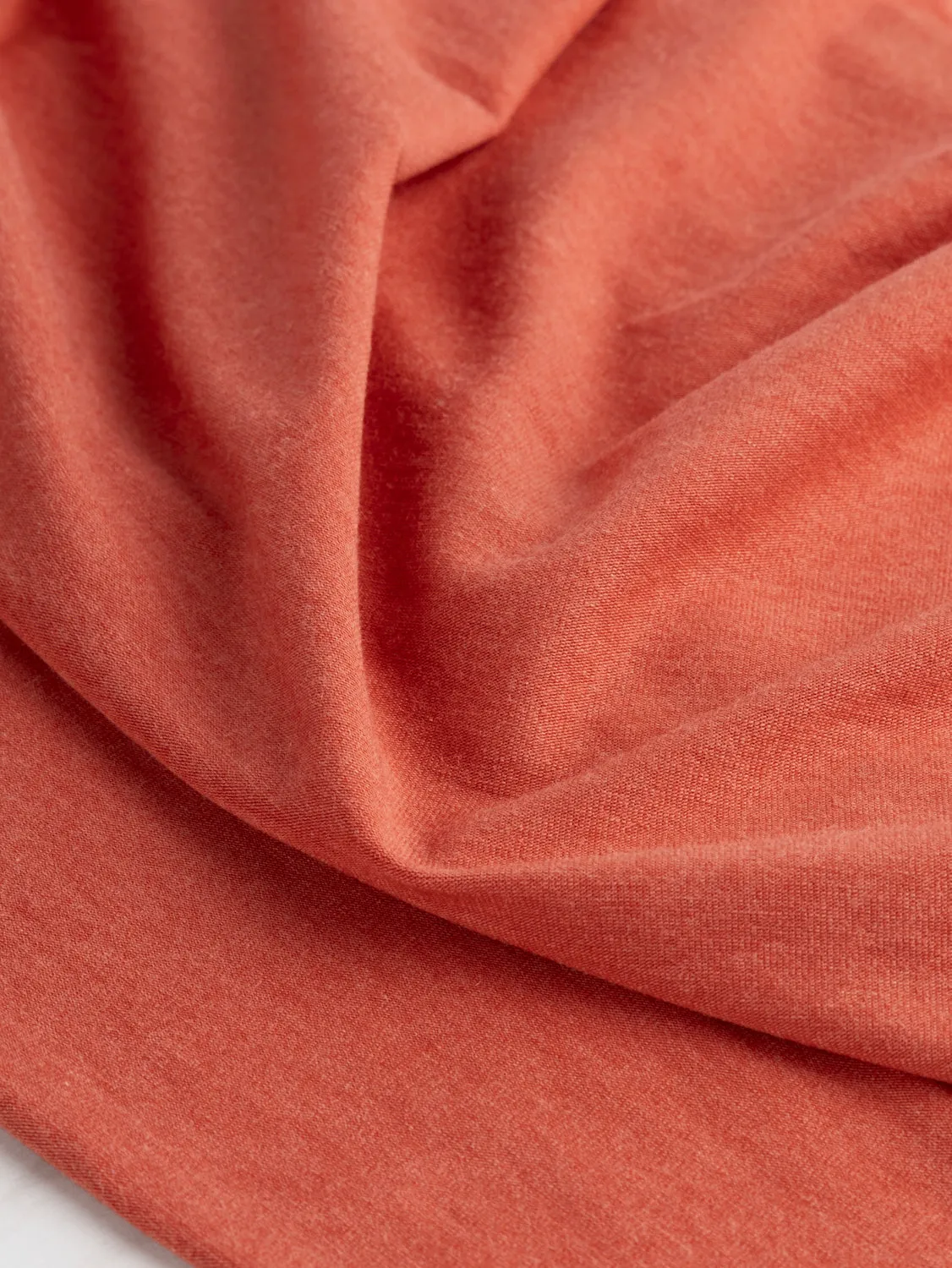 Organic Cotton   Tencel Stretch Knit Jersey - Terracotta - Swatch