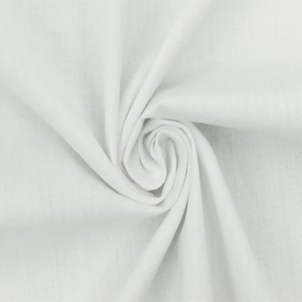 Paper White Solid Polyester Broadcloth Woven Fabric