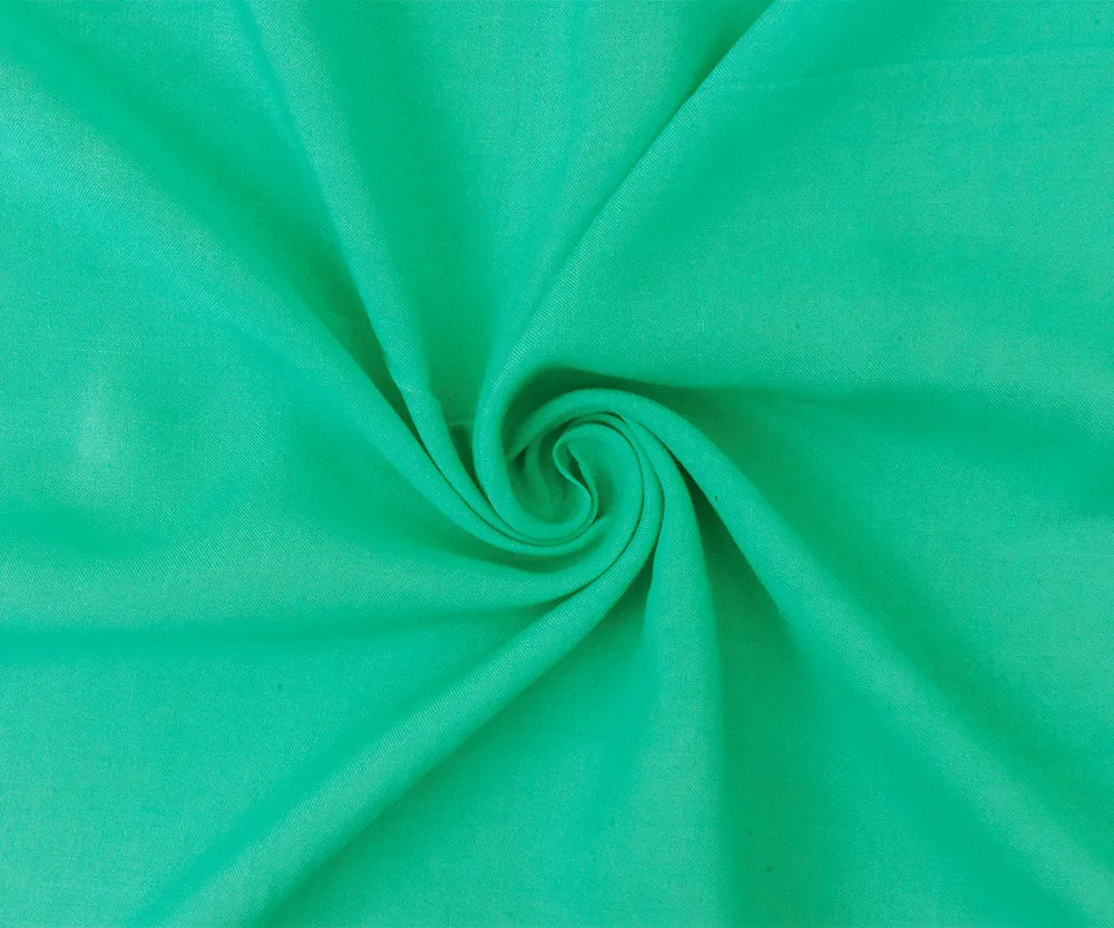 Pastel Teal Rayon Challis Solid Woven Fabric