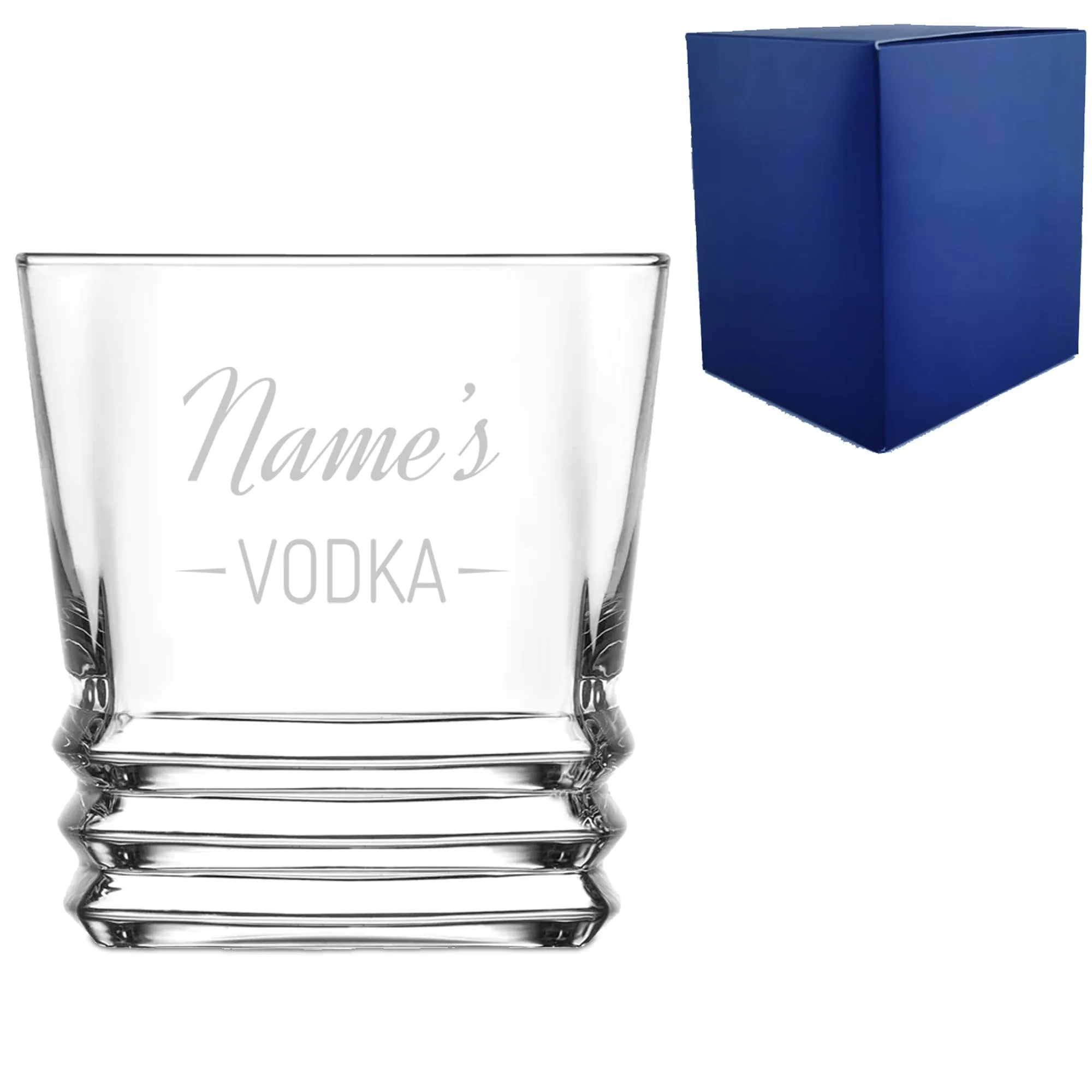 Personalised Engraved Novelty Vodka Elegan Tumbler with 'Name's Vodka' Design