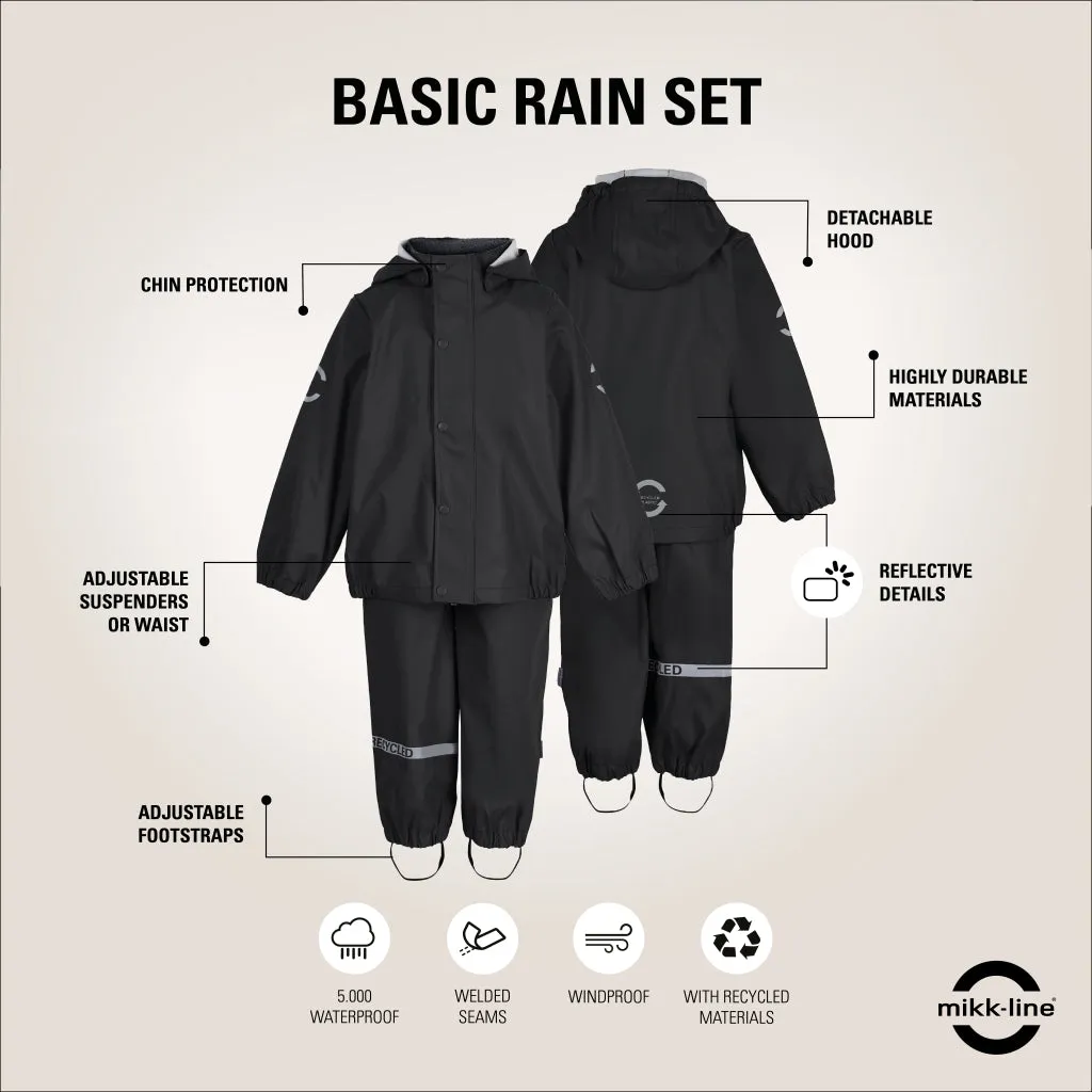 PU Rainwear (Regular pants) - Black