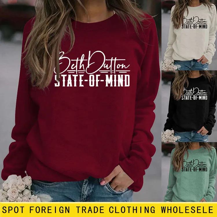 Pullover Round Neck Top T-shirt Beth Dutton State Sweatshirt