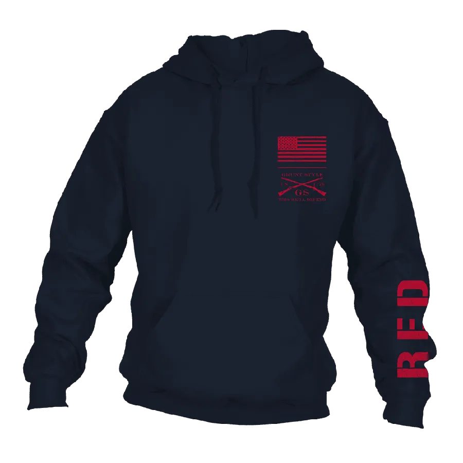 RED Friday Hoodie - Navy