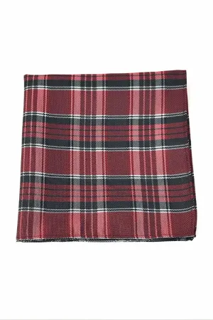 Red Madison Plaid Pocket Square